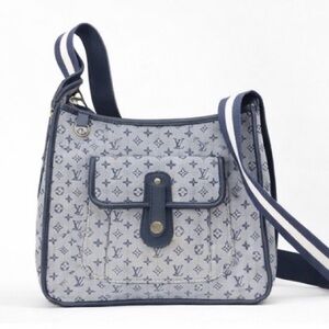 Rare Louis Vuitton Blue Mary Kate Besace Crossbody Handbag